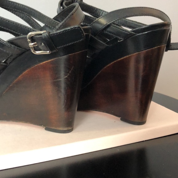 Coach Gladiator style wooden wedge sandals - Picture 4 of 9